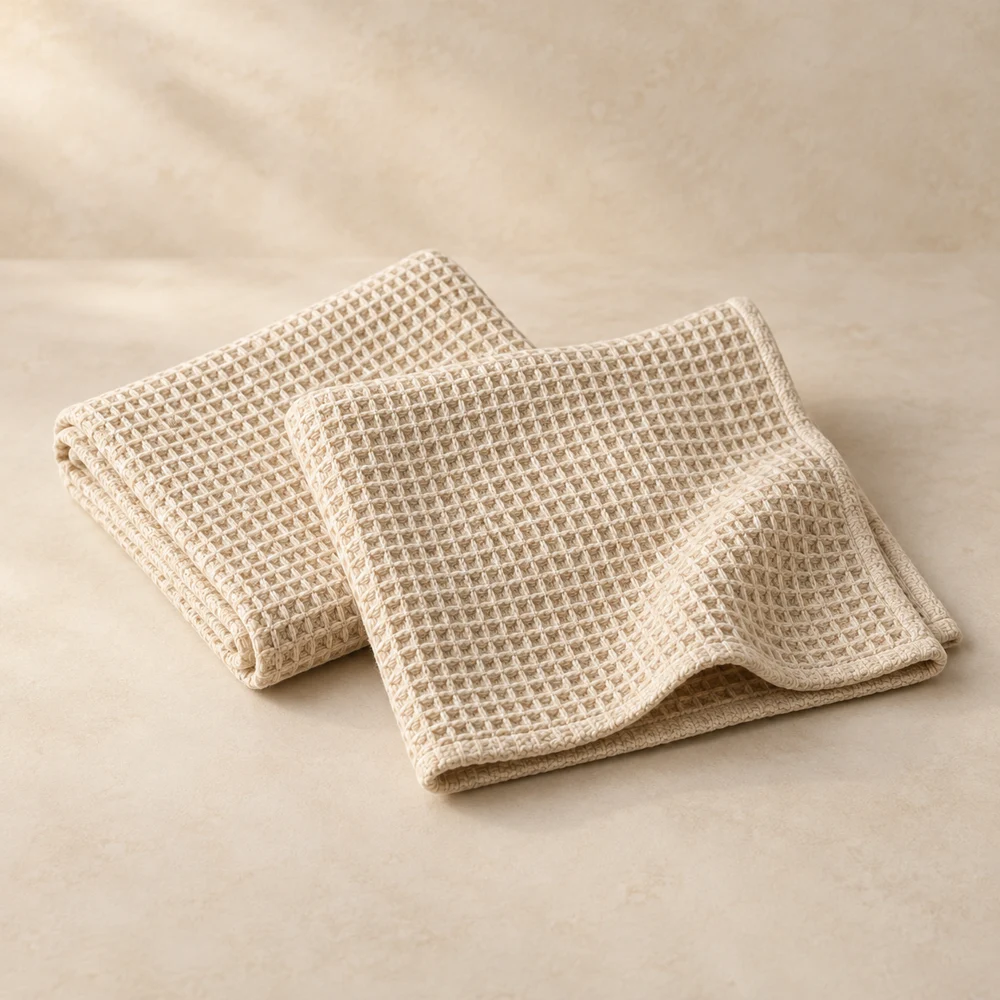 Heirloom Waffle Dishcloth Set — Oatmeal